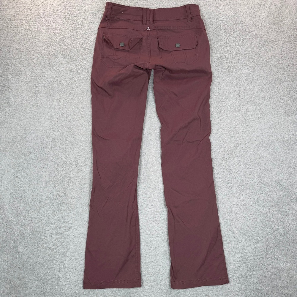 Prana Womens Halle Hiking Pants Plum Burgundy Sz 00 Regular Inseam Straight Leg - Picture 2 of 11